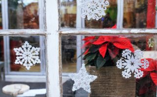 Décoration de vitre pour Noël